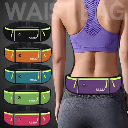 Waterproof Oxford cloth running belt waist bag with anti-theft design in multiple colour options