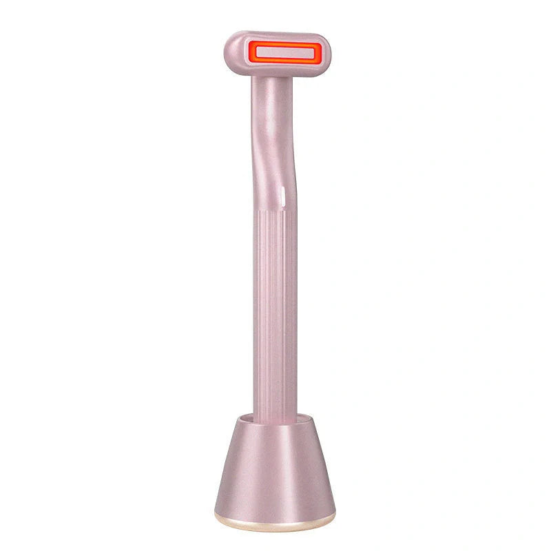 360 Degrees Rotary Eye Massage Wand with red LED light therapy and therapeutic warmth