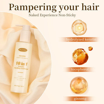 Wash-free Soft 10-in-1 Hair Conditioner 210g bottle for ladies frizzy hair treatment