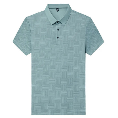 Men's slim fit lapel t-shirt in chemical fibre blend fabric available in multiple colours and sizes