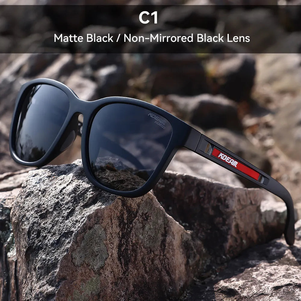 Retro outdoor sunglasses with metal hinges and TAC lenses in multiple colour options for UV protection