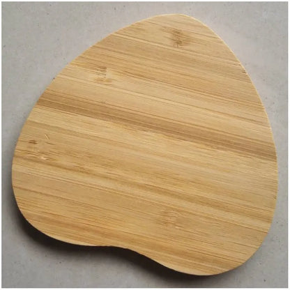 Square wooden bamboo 5W Qi wireless charger on a desk
