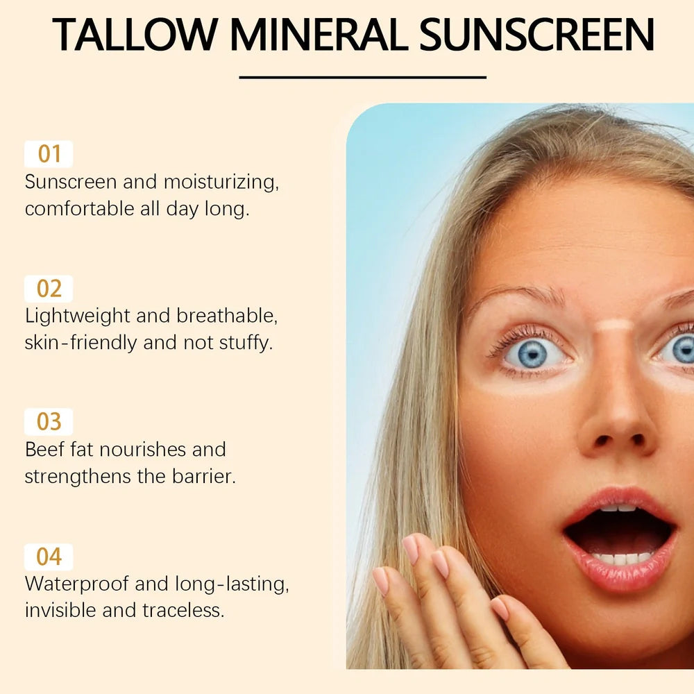 Cow Fat Moisturising Sunscreen tube showing SPF 50+ PA++++ rating with 60g net content