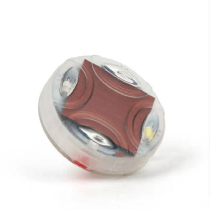 Solar-powered LED valve stem light for car and motorcycle tyres with adjustable colours.