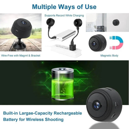 A9 Magnetic Suction Security Camera with HD 1080P and infrared night vision