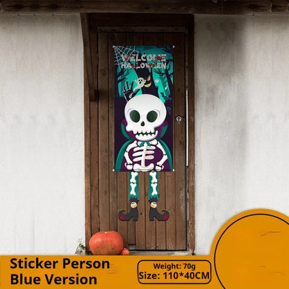 Halloween cloth wall painting with pumpkin design measuring 110cm by 40cm