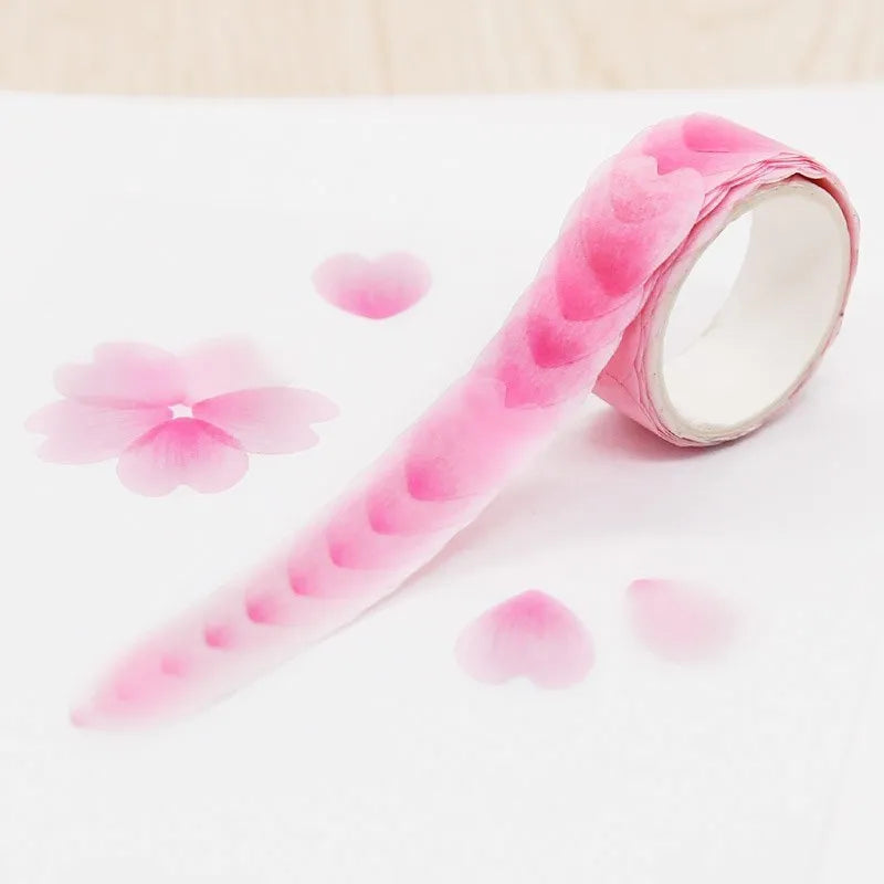 Clover and paper decorative tape roll for hand book stickers with floral patterns