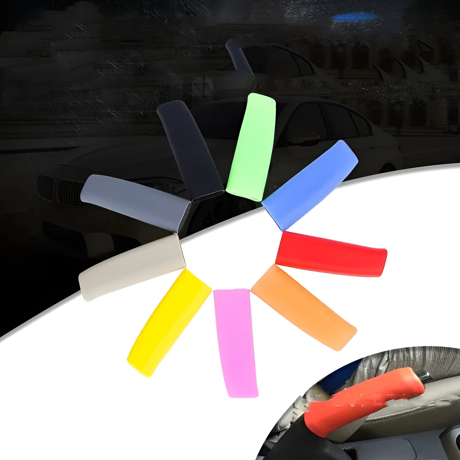 Universal silicone handbrake sleeve in five colour options for manual and automatic vehicles