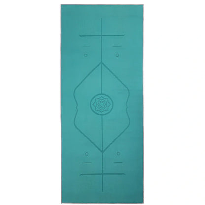 185cm by 68cm yoga towel with 3mm microfiber in six colour options including dark grey and deep sea blue