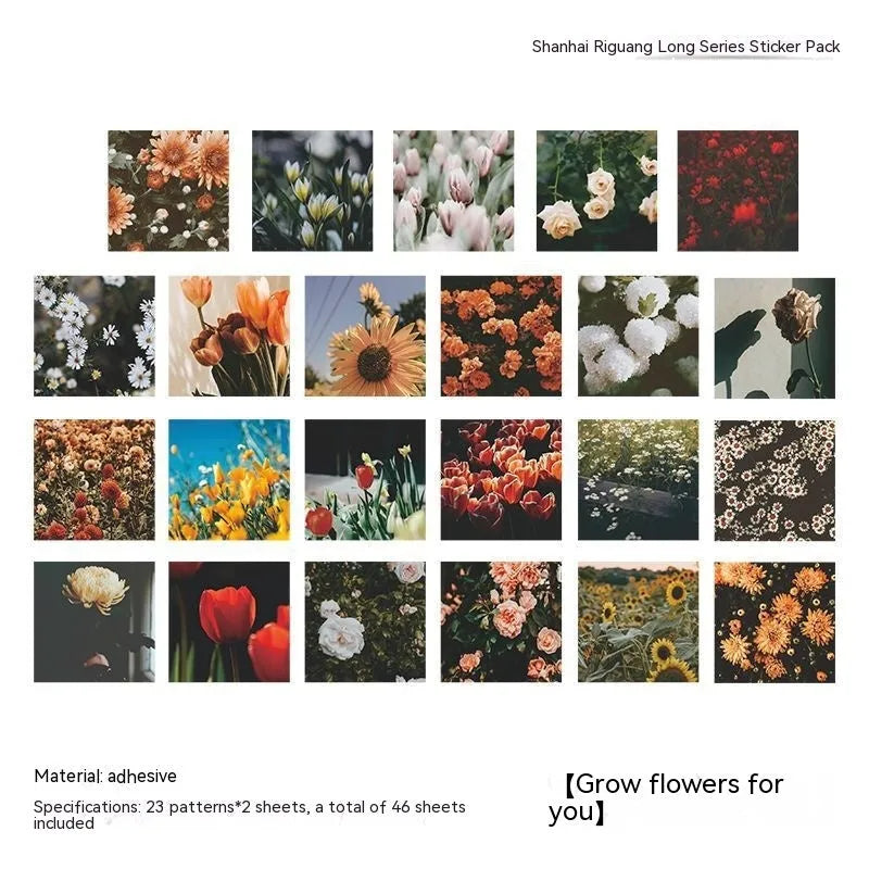 Nordic style decorative stickers box containing 46 sheets with 23 patterns in six colour themes