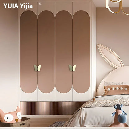 Butterfly cartoon cabinet door handle in multiple colours for children's room furniture