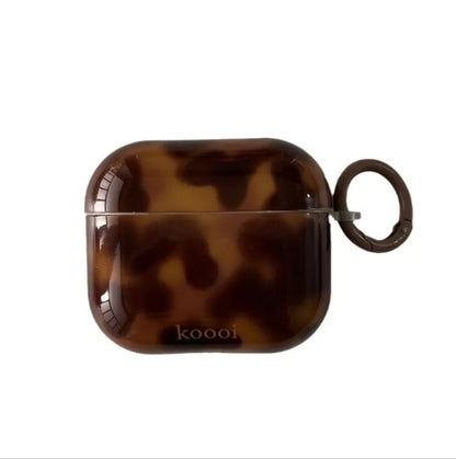 Yellow amber TPU earphone cover for Apple AirPods hard case cartoon style