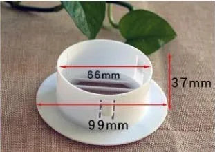 Plastic air conditioning hole cover set with multiple cap sizes and sealing glue for wall openings 37-165mm