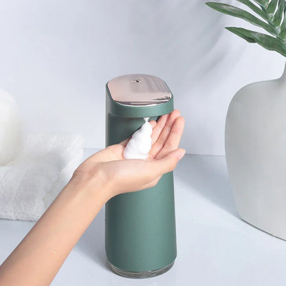Automatic soap dispenser with motion sensor for hands-free, touchless handwashing in kitchen and bathroom