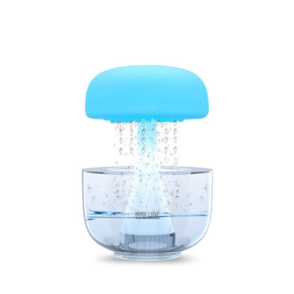 Cozy Raindrop Humidifier with Mesmerizing Lights, Ultrasonic Atomization, Seven-color Ambient Lighting, and Aroma Diffuser for Home Decor