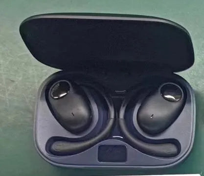 Bone conduction ear hook sports headset in black, white, or skin colour with 10m range and 8+ hour battery