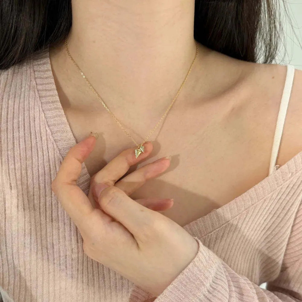 S925 sterling silver necklace with small golden pizza pendant on clavicle chain for women
