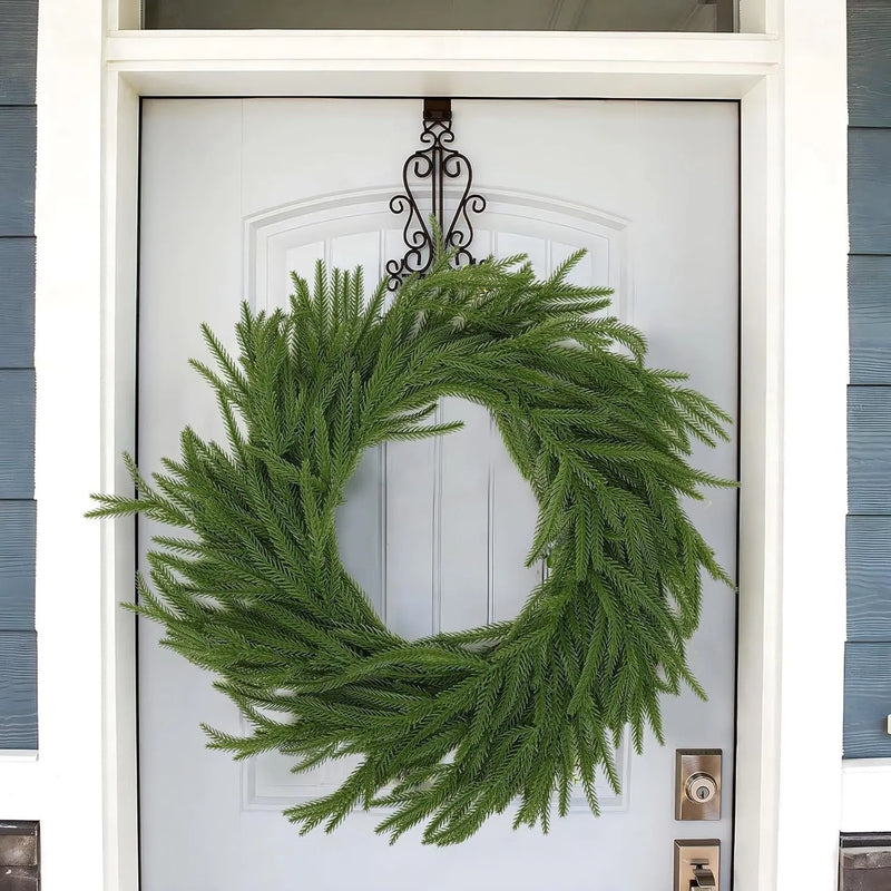 PE feel front door garland home decorations with plastic construction measuring 60cm length available in 30 leaves, 40 leaves, 50 leaves, and 70 leaves density options in American country style