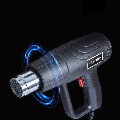 2000W industrial hot air tool with grid air outlet design for uniform heat distribution in baking film and heat shrink tube applications