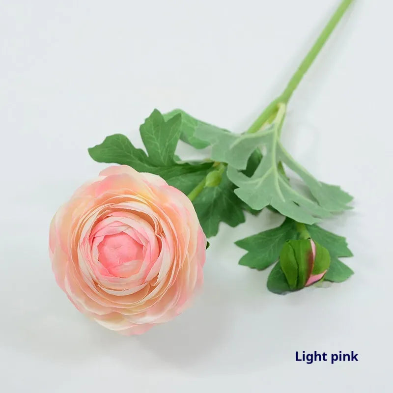 Single stem artificial silk peony flower in a choice of seven colours