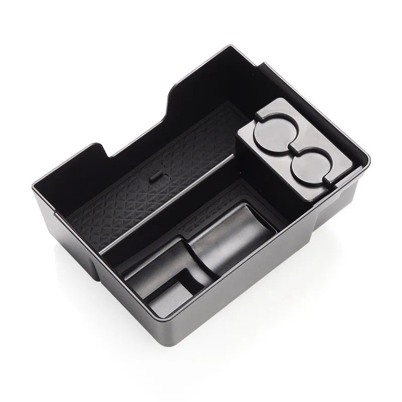 Tesla Model 3 and Model X/S centre console storage box retrofit organiser with plastic construction