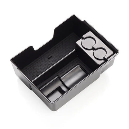 Tesla Model 3 and Model X/S centre console storage box retrofit organiser with plastic construction