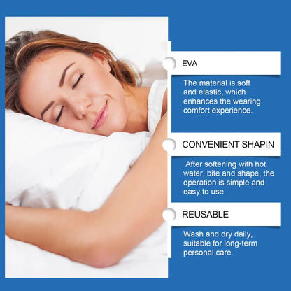 Medical-grade silicone anti-snoring device showing nasal placement for breathing support