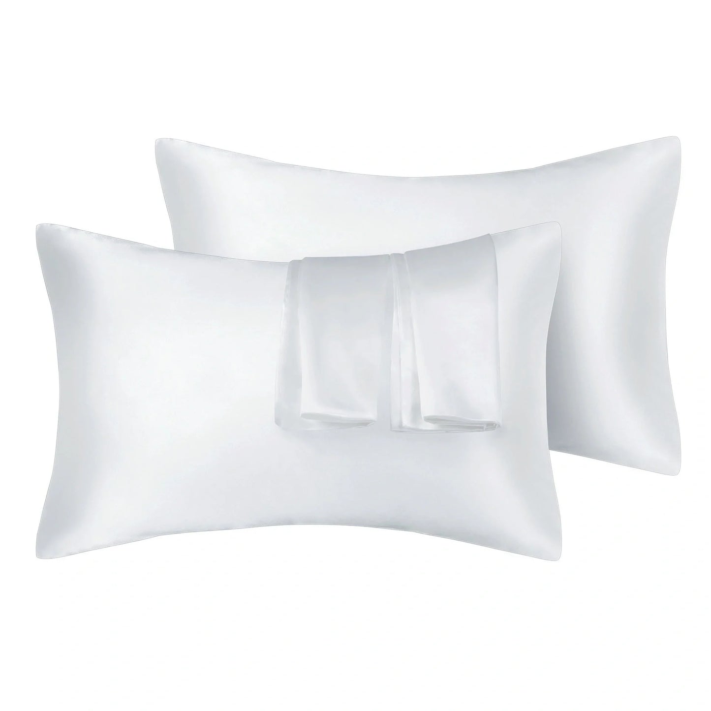 75D Satin Artificial Silk Pillowcase in various colours and sizes
