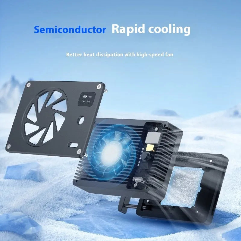 Black aluminium alloy smart cooling fan radiator for PC components