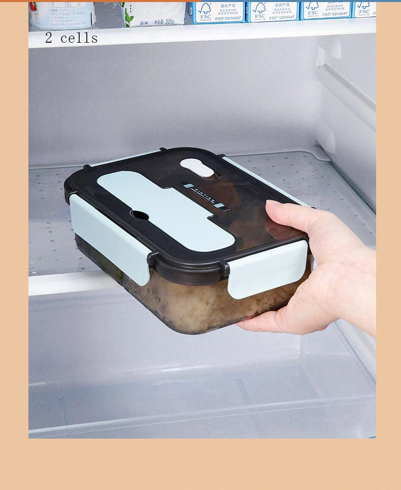 Homeenjoy UK Premium Plastic Bento Lunch Box for Work, Travel and Outdoor Activities