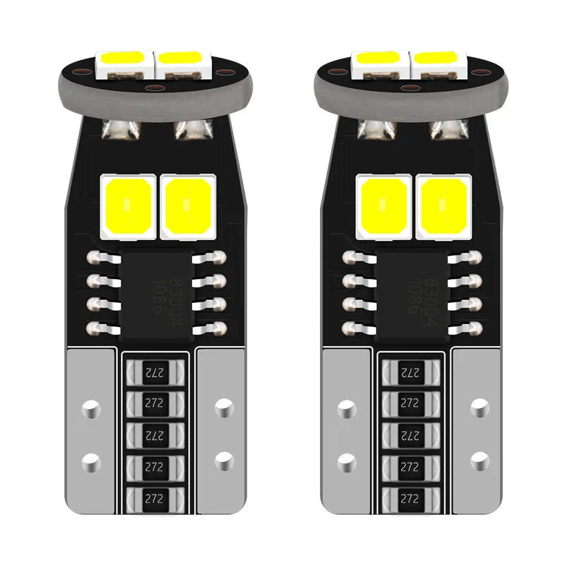 Small car lamp LED license plate reading light in white light with 2.1W power output, 6000-6500K colour temperature, 12V voltage, IP protection level, and fibre glass board construction, measuring 10mm in size.