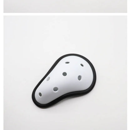 Rubber sports genital protector for adult and children in boxing and hockey.