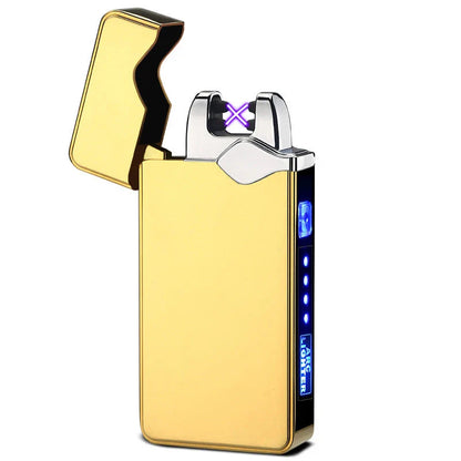 A premium, fingerprint-activated lighter with a sleek, ice-plated zinc alloy body for modern British consumers