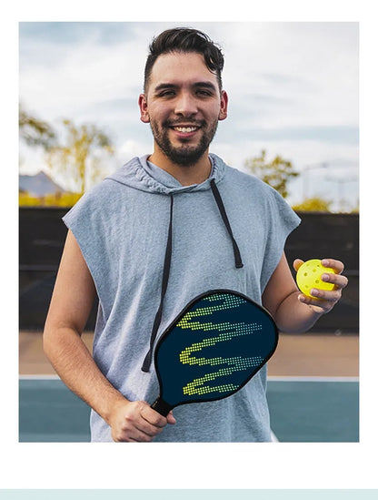 High-density fibreglass table tennis racket for outdoor sports use.