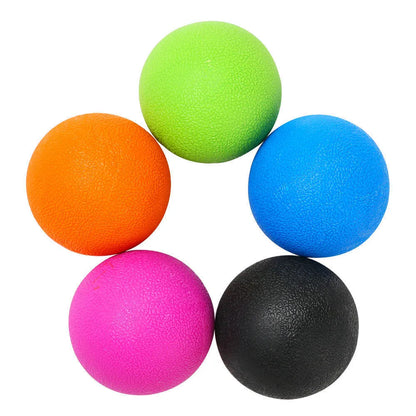 Green TPE yoga massage ball with 6.1 cm diameter for muscle relaxation