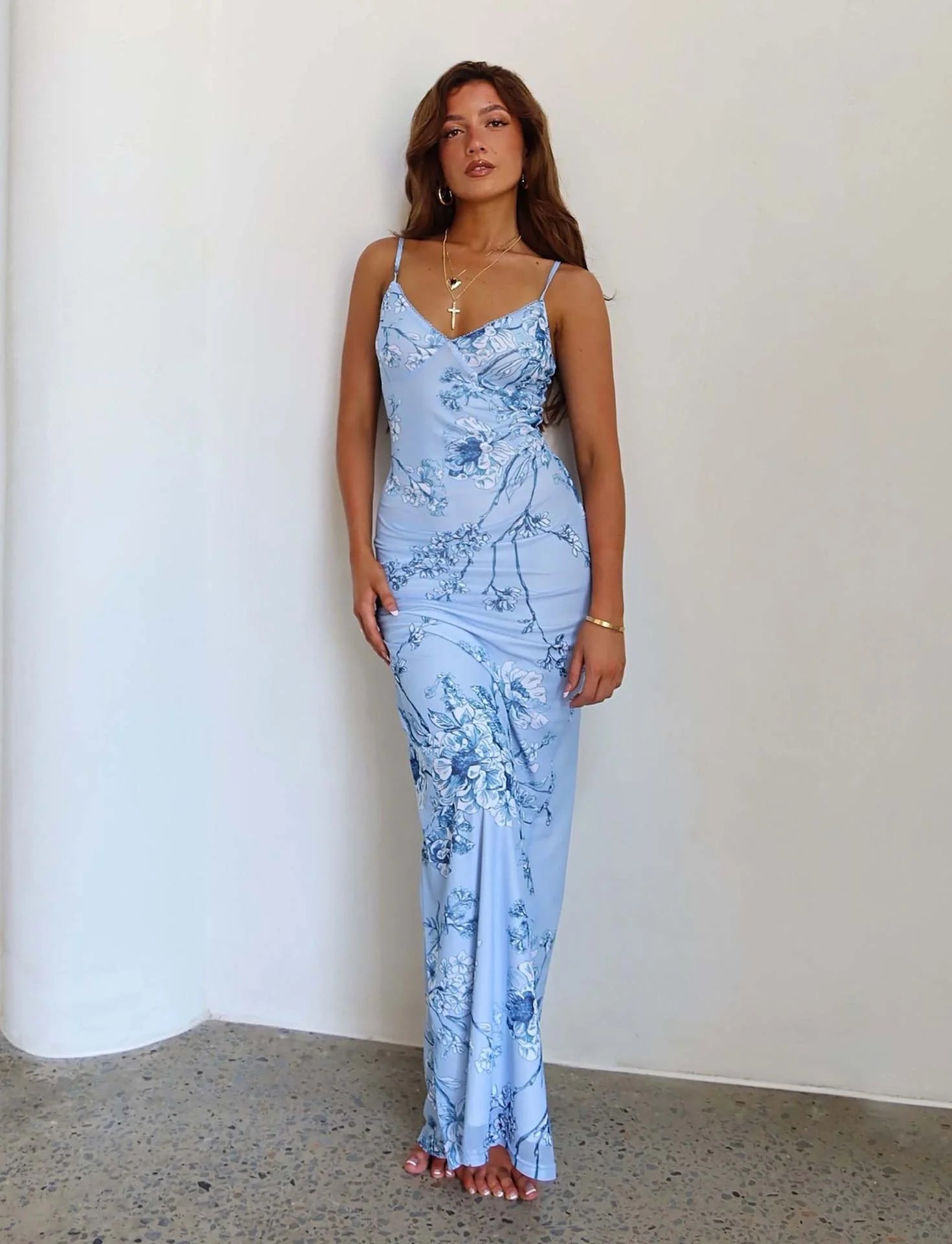 Y2K floral print summer slip dress for women in various colours