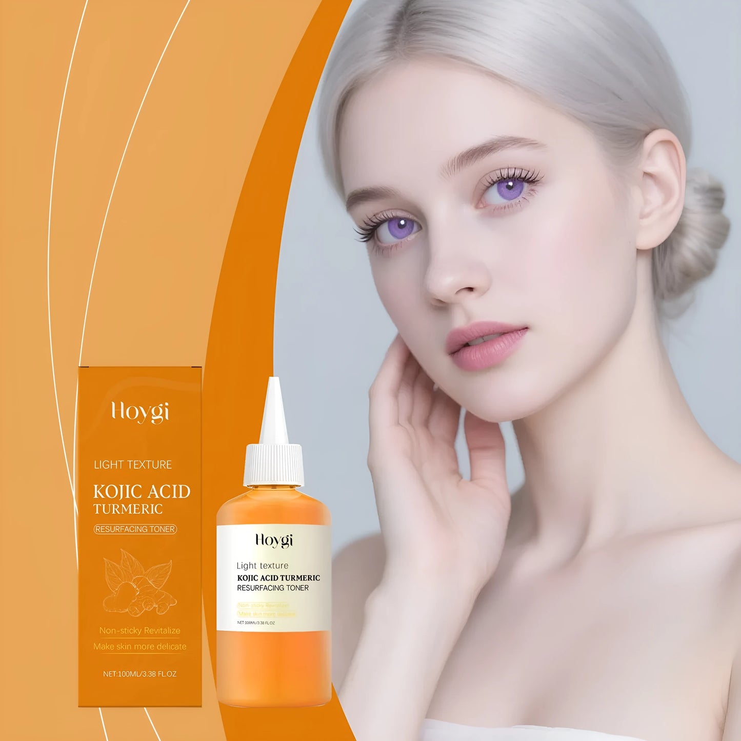 Turmeric moisturizing water 100ml bottle with non-oily formula for facial skincare