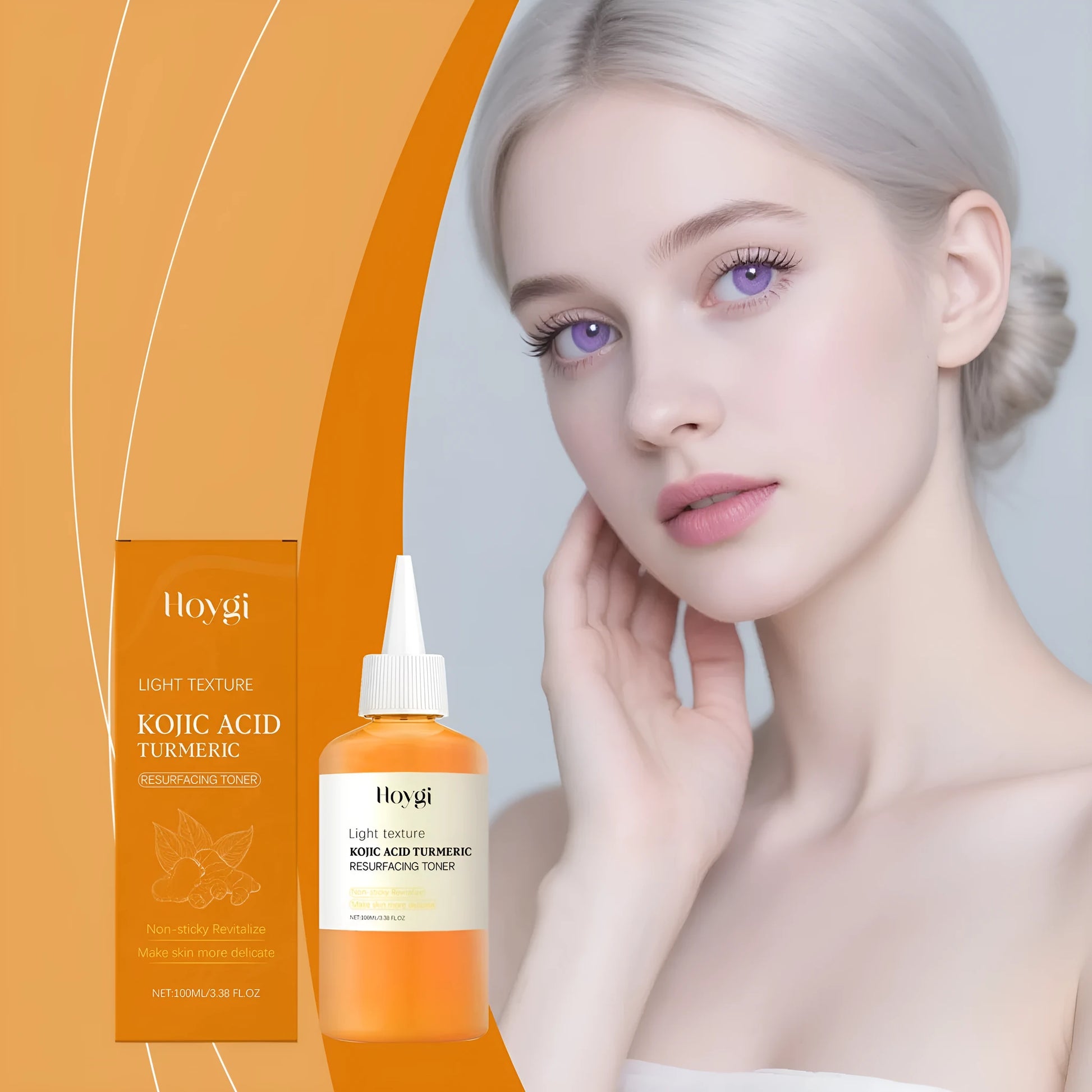 Turmeric moisturizing water 100ml bottle with non-oily formula for facial skincare