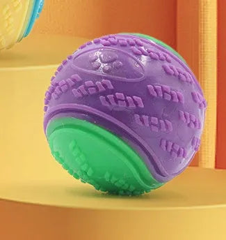 6.5cm TPR dog training ball in multiple colour combinations including red-blue and luminous option