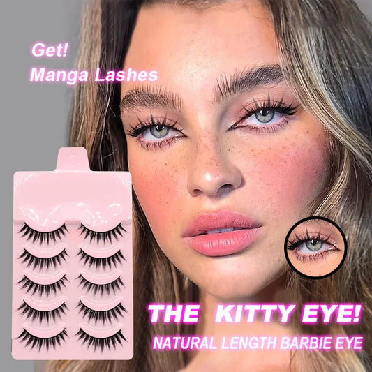 5 Pairs Manga Lashes for Anime Cosplay and Korean Makeup