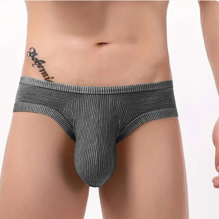 Men's cotton low waist briefs with hollow back three-dimensional design in multiple colour options