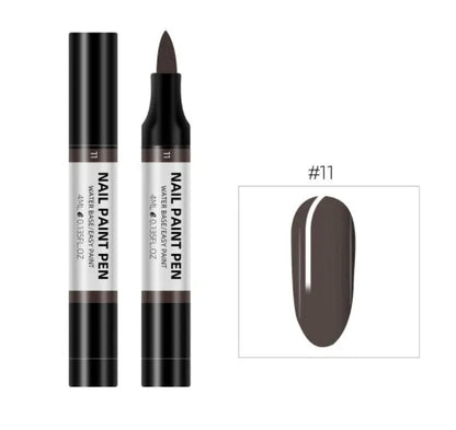 24 colour water-based nail polish painting pens for 3D nail art and flower designs