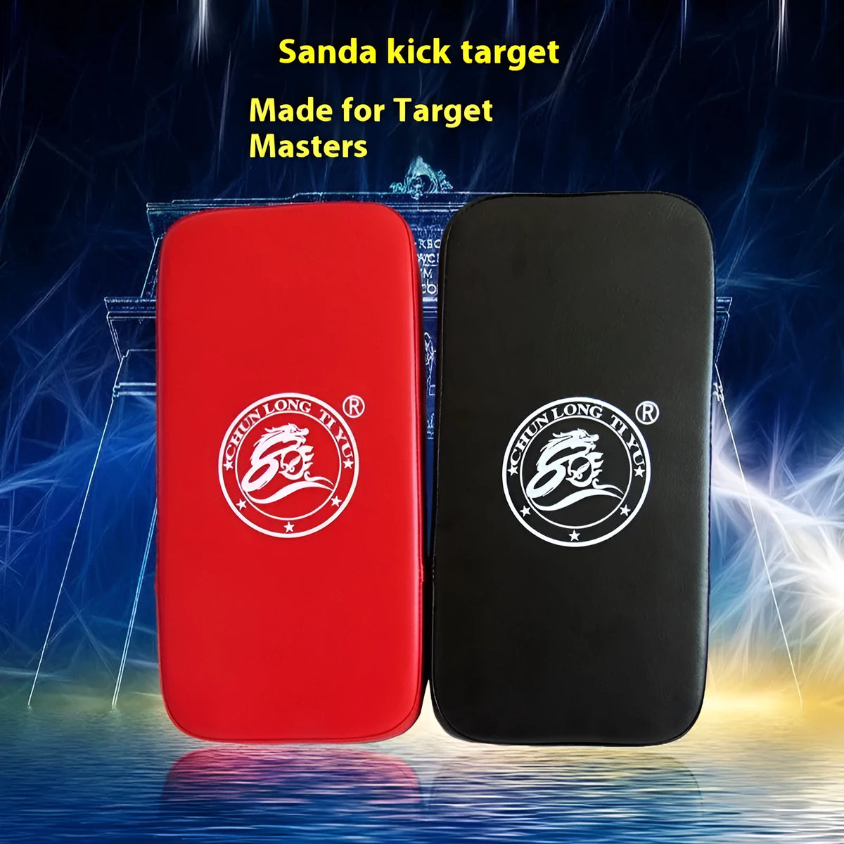 Square PU taekwondo foot target 40x20x10cm in red or black for martial arts training