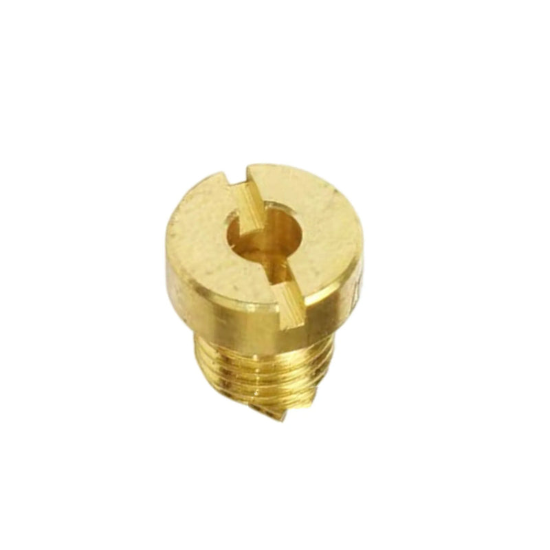 M6 carburetor main jet nozzle for Derotto PHBN and PHVA carburettors, 55 to 150 main measuring hole sizes for engine tuning and modification, brass construction with precision bore.