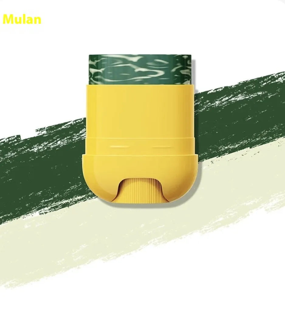 Silicone sunscreen stick in seven colour options including skin colour and brightening shades