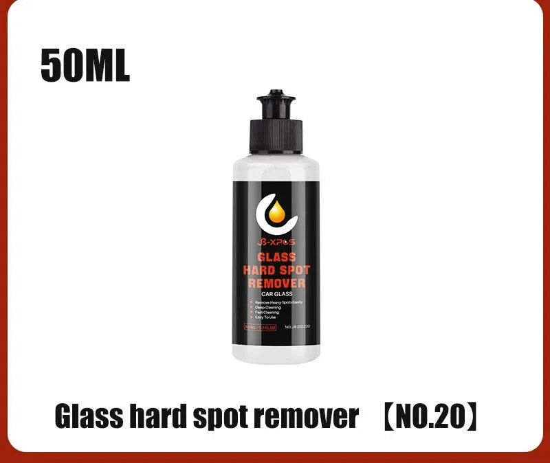 Tube of glass oil film remover cleaning cream paste for car and window decontamination