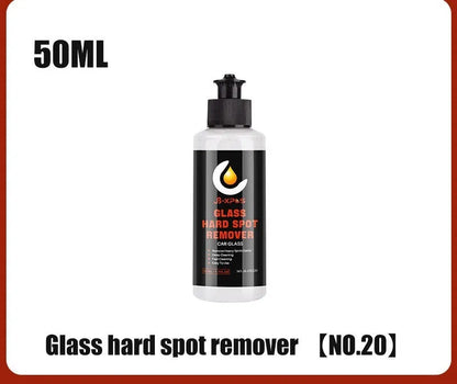 Tube of glass oil film remover cleaning cream paste for car and window decontamination
