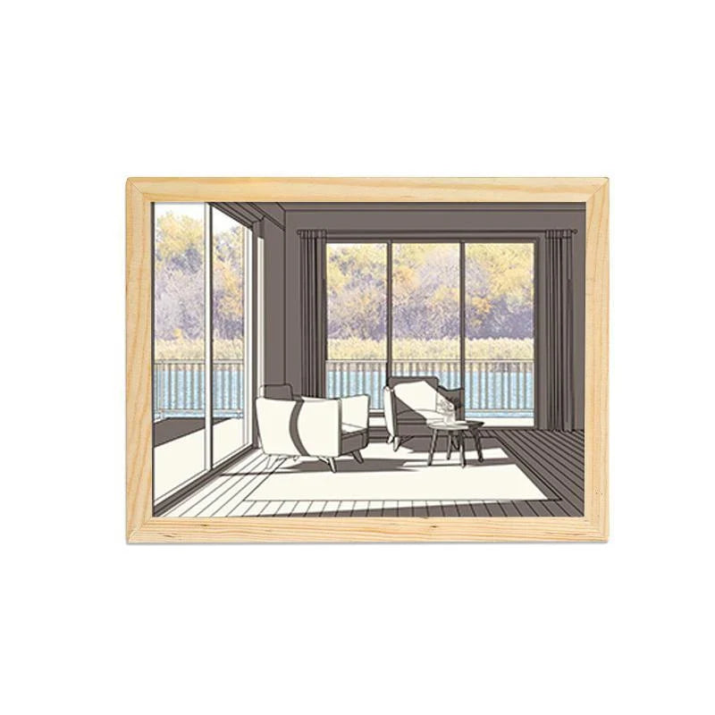 Customizable illuminated picture frame with adjustable LED lighting for home decor