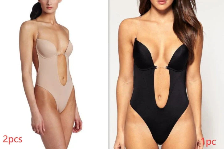 Backless shapewear bra designed to provide a smooth, flattering silhouette under summer dresses