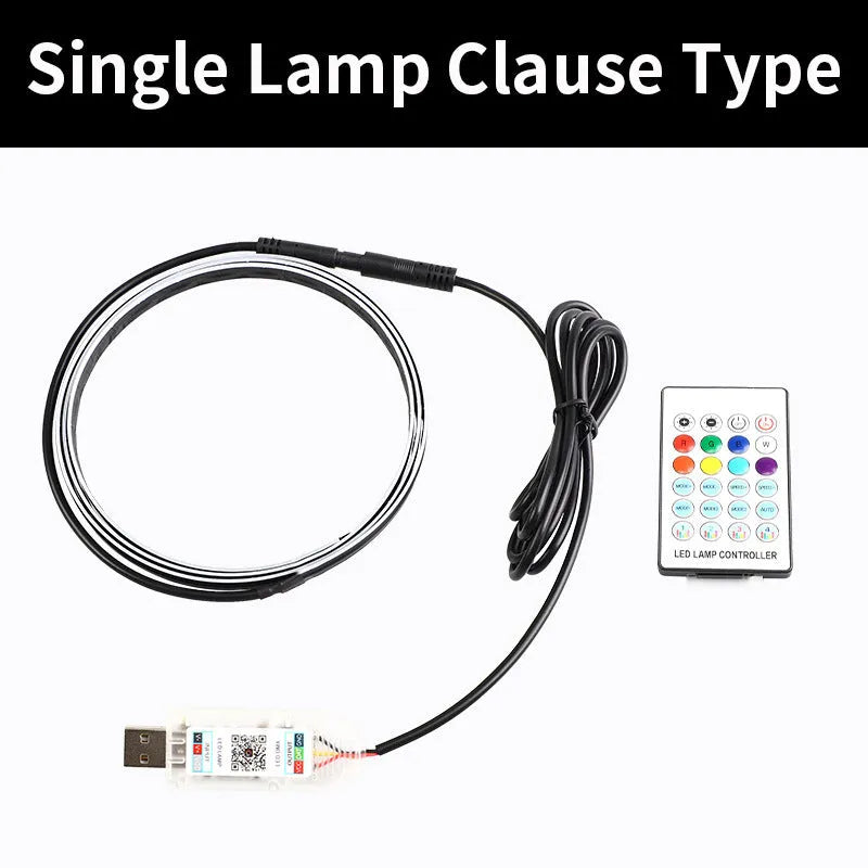110cm car central control ambience light with aluminium housing and remote control